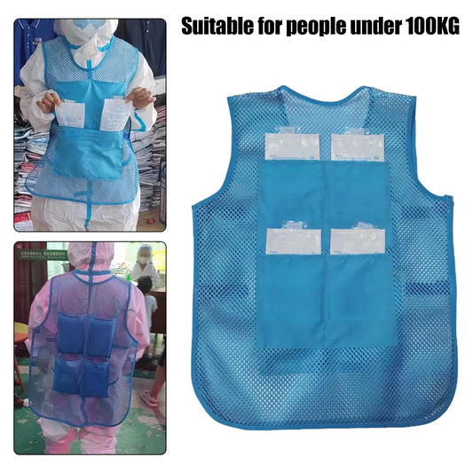 Summer Ice Pack Cooling Vest Ice Cube Ice Pack Vest Vest With 8 Ice Packs Heatstroke Safety Vest Clothing Jacket