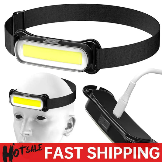 USB Rechargeable LED Headlamp 3 Modes Flashlight Waterproof Head Light Adjustable Headband for Camping Fishing Running Biking