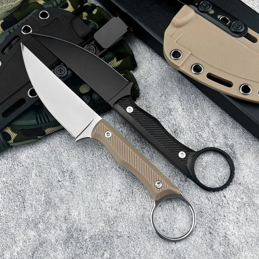 MKC WARGOAT Straight Knife Nylon Fiberglass Handle 8Cr13Mov Blade Hunting Combat Self-Defense EDC Multi-functional Knives