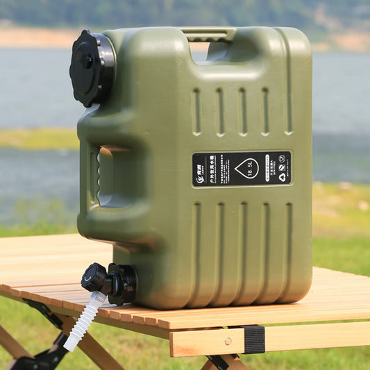 18.5L Drinking Water Canister Large Capacity Portable Camp Water Bag with Detachable Faucet for Camping Fishing Picnic Hiking