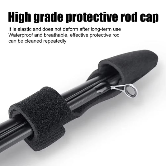 Fishing rod elastic protection rod cap special rod strap fishing rod strap set water droplet wheel winding rod strap fishing gea