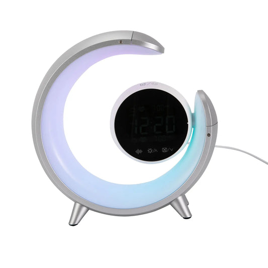 Night Lights, Adjustable Brightness (1%-100%), 3 Color Modes, Dual Alarms, White Noise, Crescent Moon Design for Home